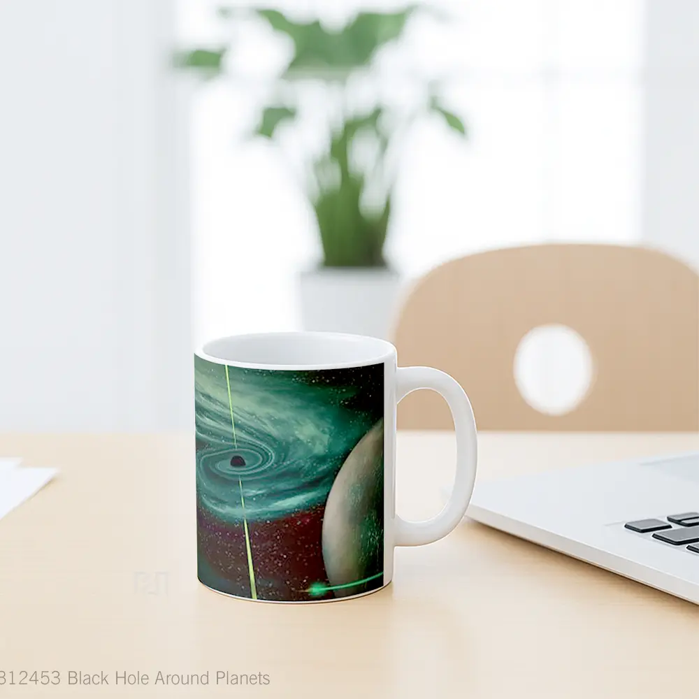 Mug Black Hole Around Planets Gelas Astronomi - All-side / Desain