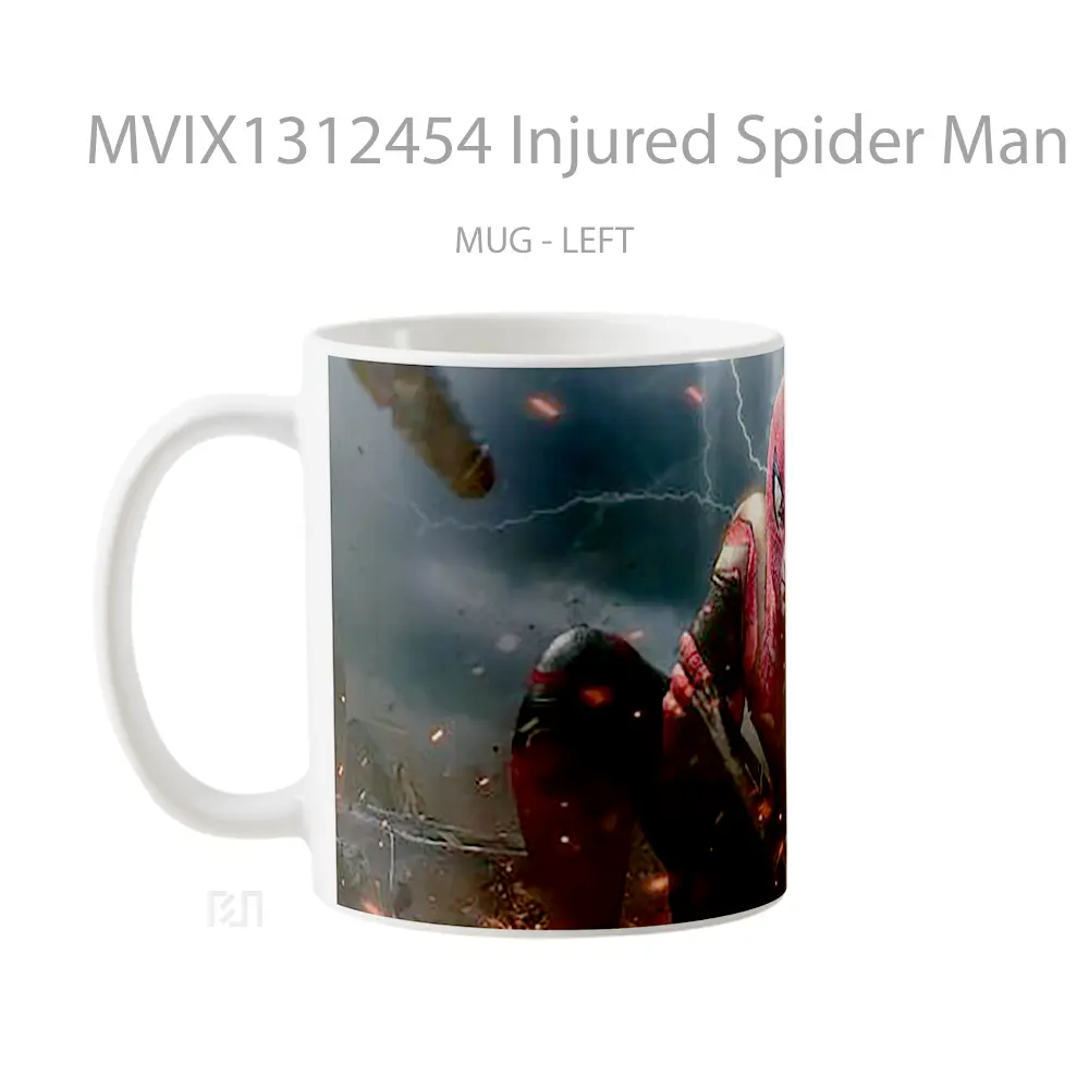Mug Injured Spider Man Gelas Superhero - All-side / Desain