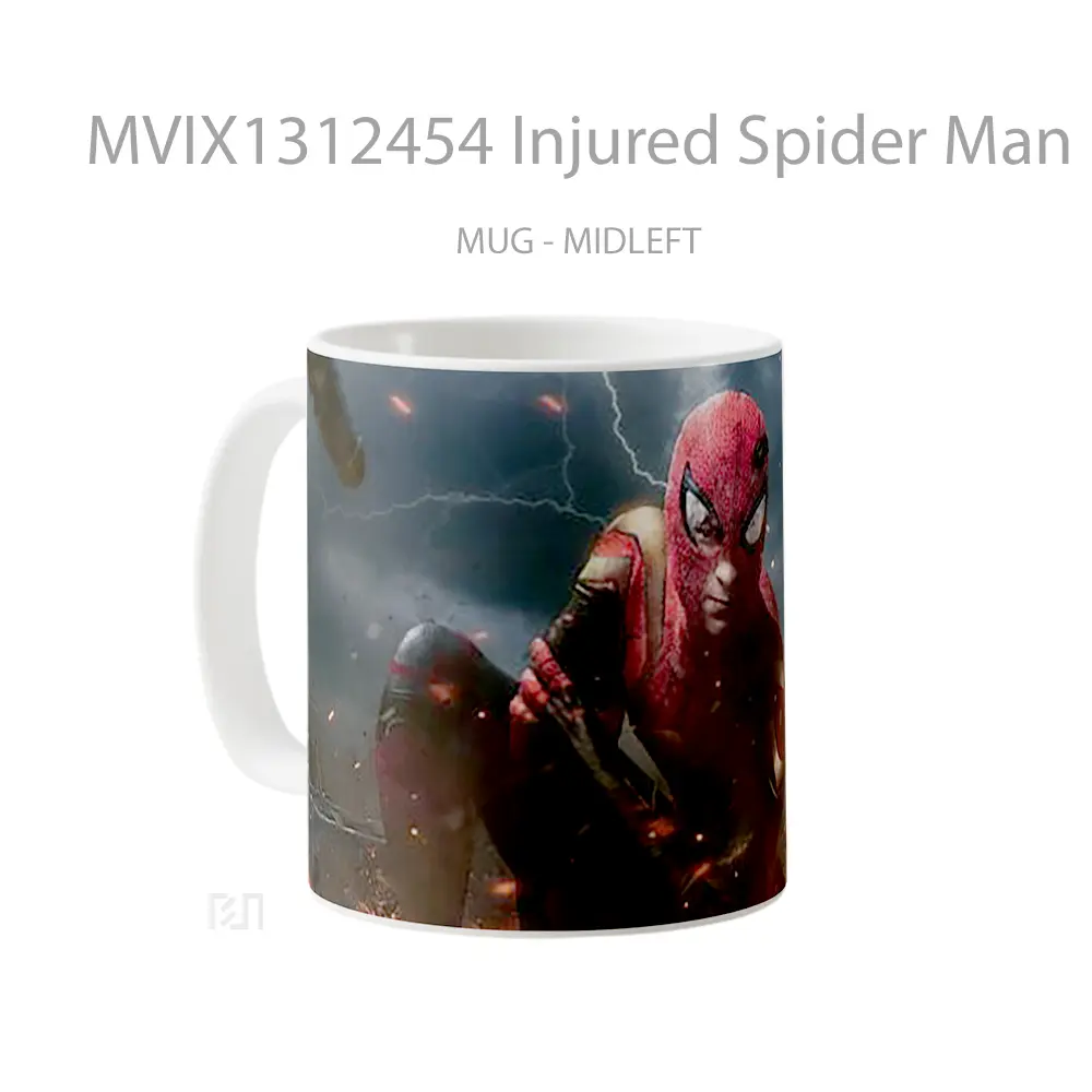 Mug Injured Spider Man Gelas Superhero - All-side / Desain