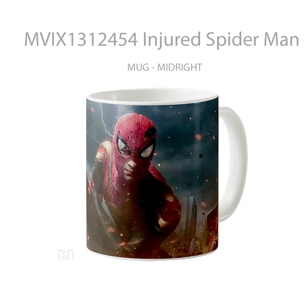 Mug Injured Spider Man Gelas Superhero - All-side / Desain
