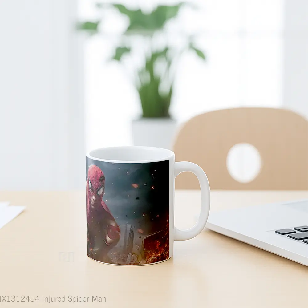Mug Injured Spider Man Gelas Superhero - All-side / Desain