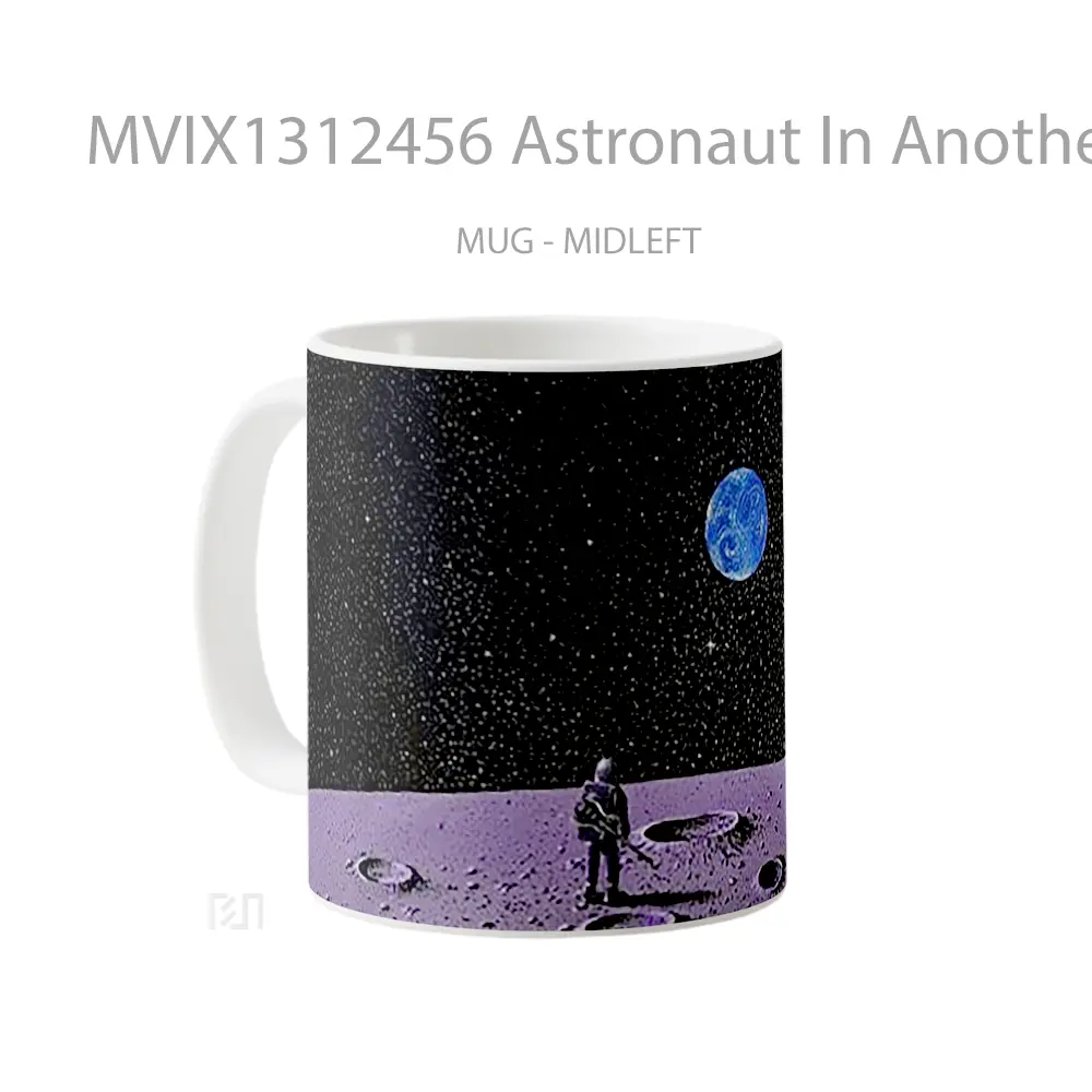Mug Astronaut In Another Planet Gelas Astronomi - All-side / Desain