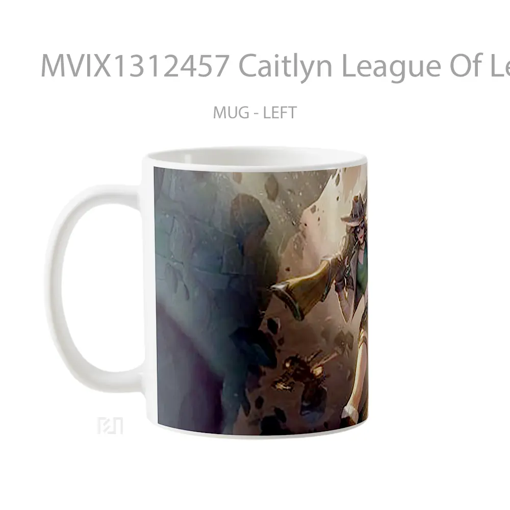 Mug Caitlyn League Of Legends Riot Cangkir Gamer - All-side / Desain