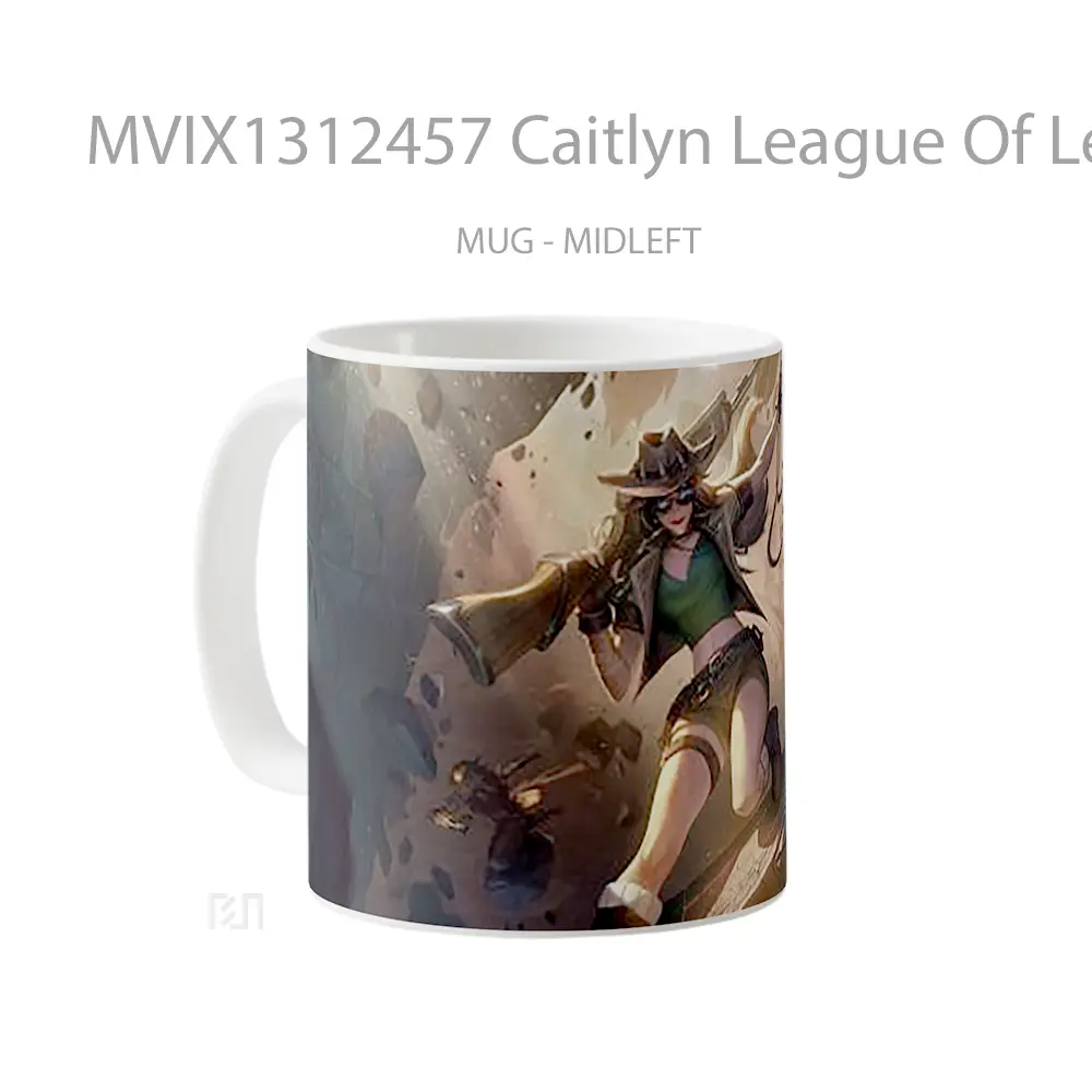 Mug Caitlyn League Of Legends Riot Cangkir Gamer - All-side / Desain