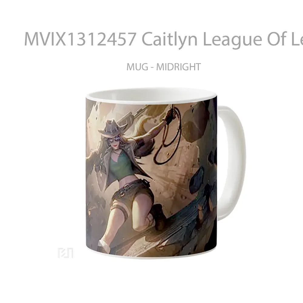 Mug Caitlyn League Of Legends Riot Cangkir Gamer - All-side / Desain