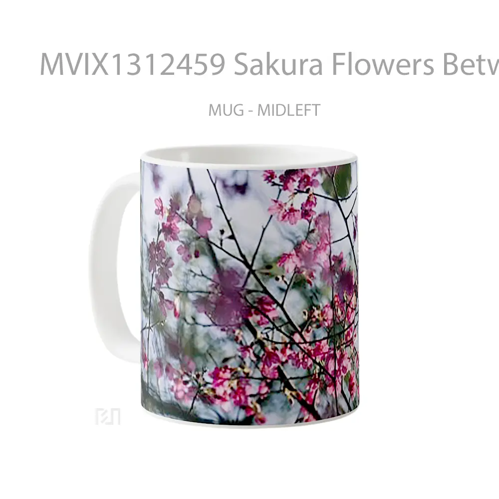 Mug Sakura Flowers Between Branches Gelas Pemandangan Alam - All-side / Desain