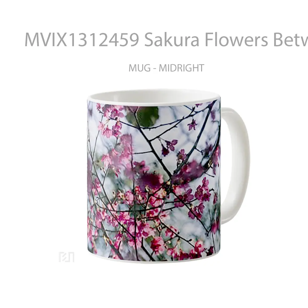 Mug Sakura Flowers Between Branches Gelas Pemandangan Alam - All-side / Desain