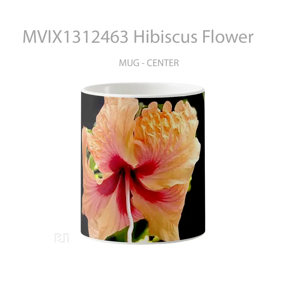 Mug Hibiscus Flower Gelas Pemandangan Alam