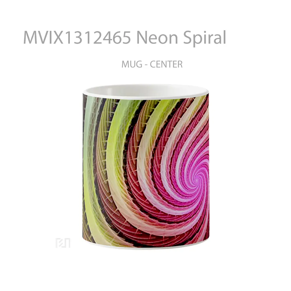 Mug Neon Spiral Gelas Keramik Unik