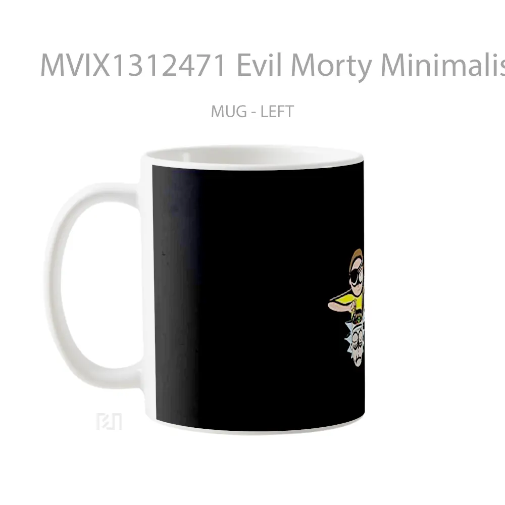 Mug Evil Morty Minimalist Gelas Seni Modern - All-side / Desain