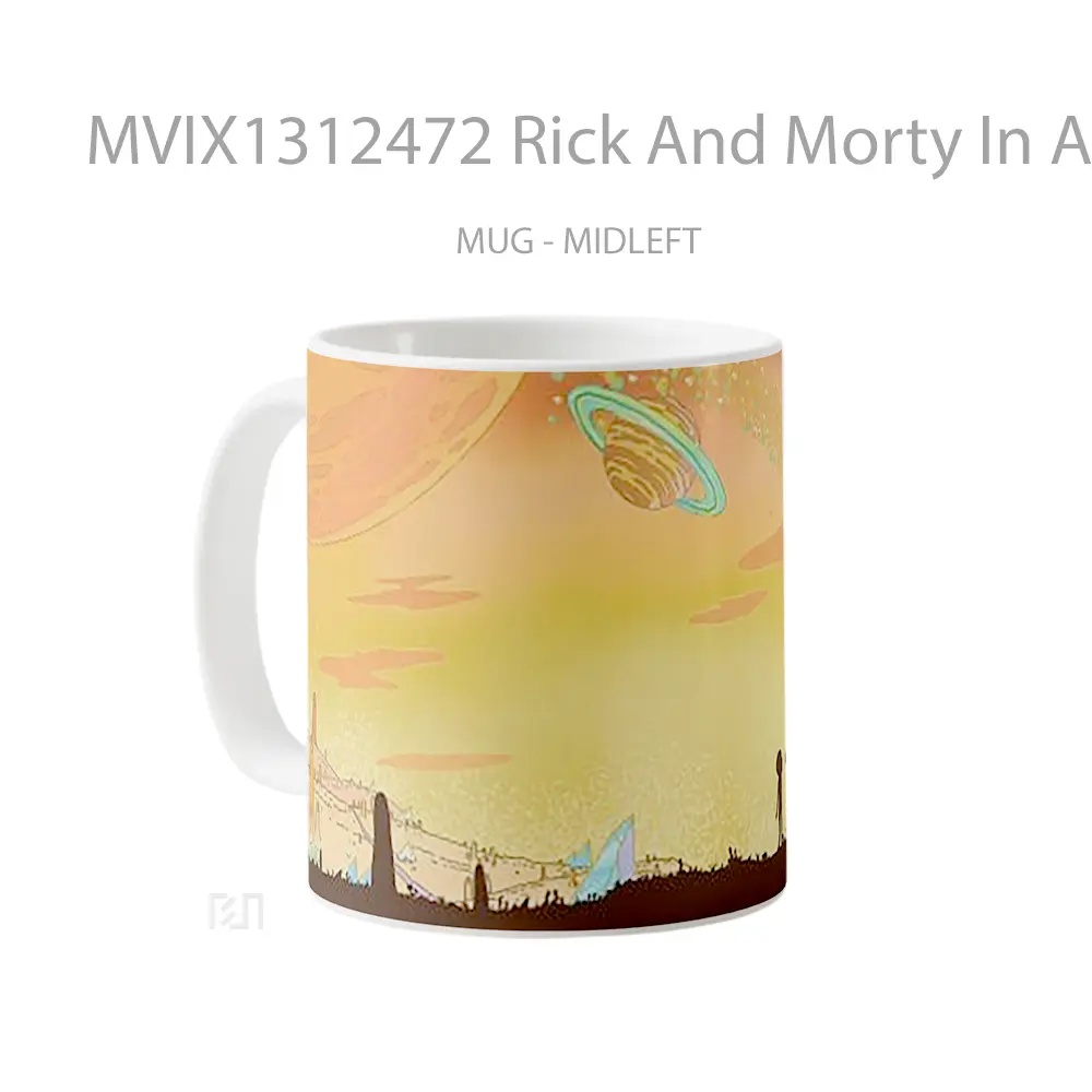 Mug Rick And Morty In Another Planet Gelas Astronomi - All-side / Desain