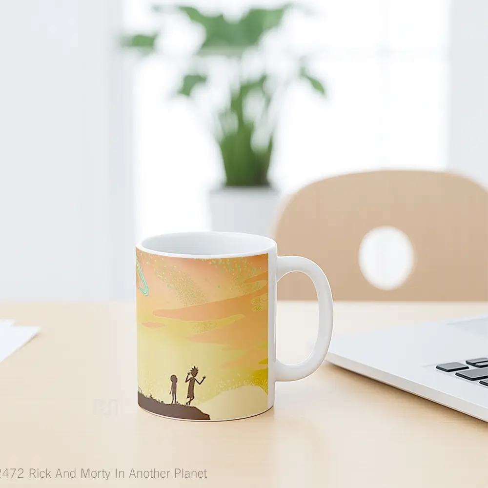 Mug Rick And Morty In Another Planet Gelas Astronomi - All-side / Desain