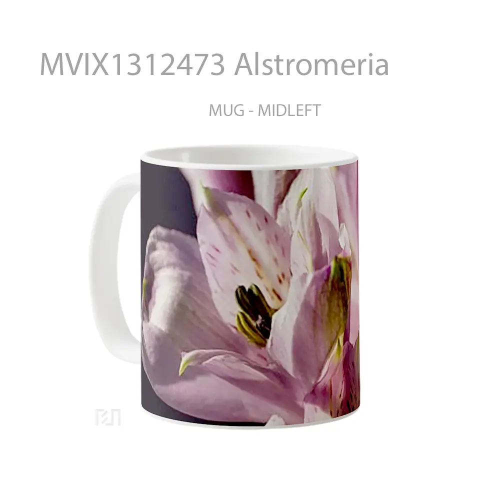 Mug Alstromeria Gelas Keramik Unik - All-side / Desain