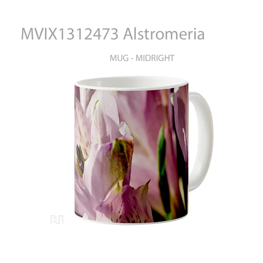 Mug Alstromeria Gelas Keramik Unik - All-side / Desain