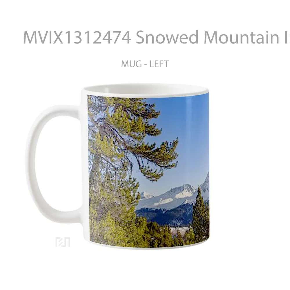Mug Snowed Mountain In The Forest Gelas Pemandangan Alam - All-side / Desain