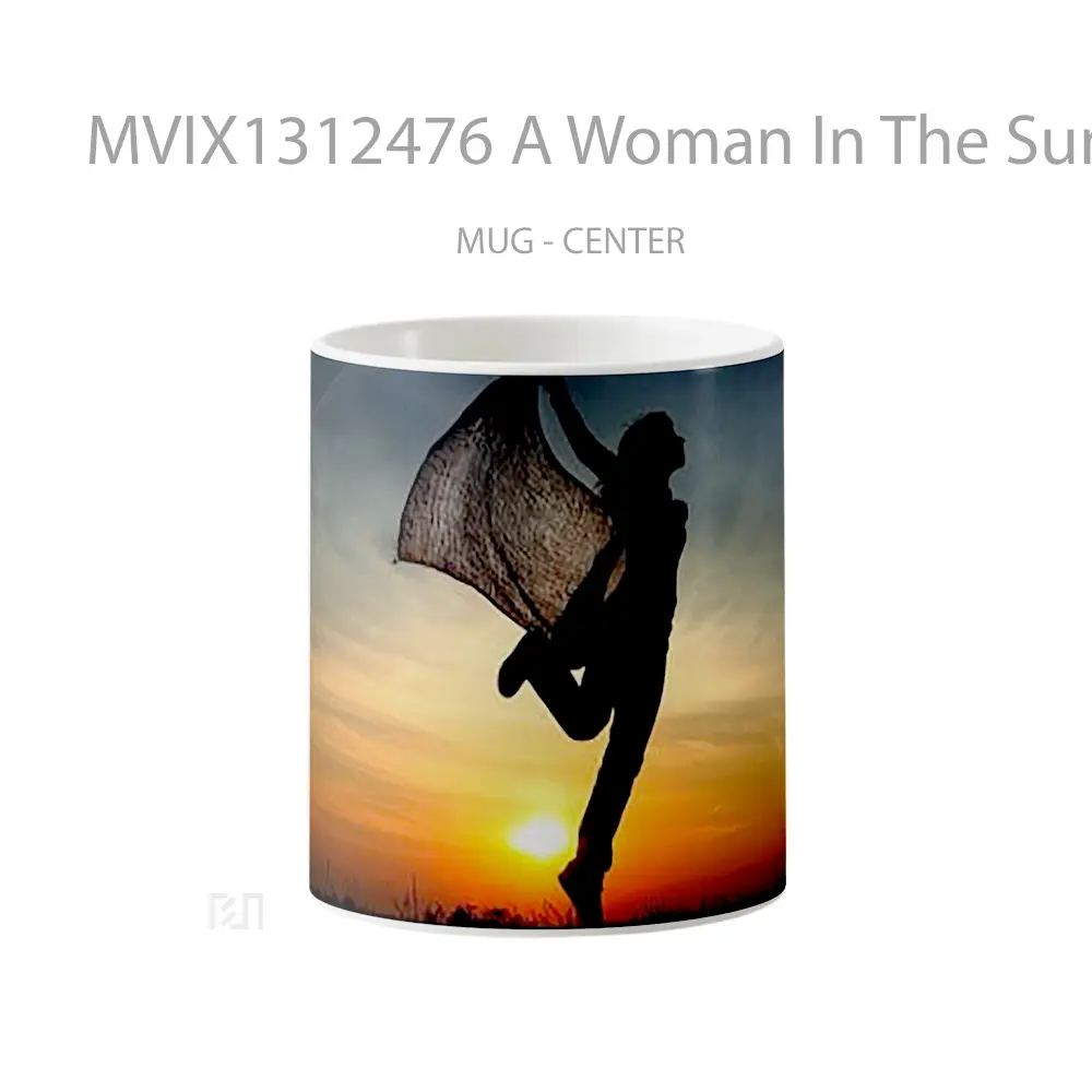 Mug A Woman In The Sunset Gelas Pemandangan Alam