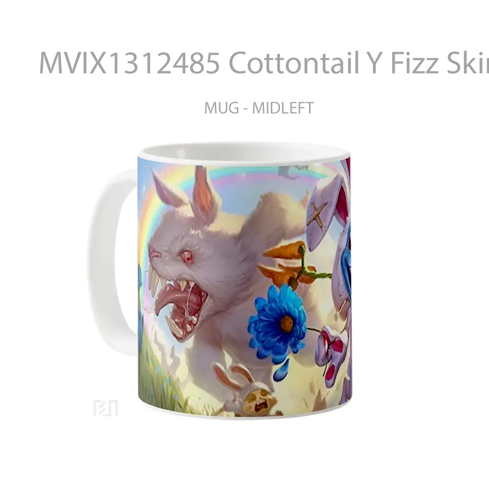 Mug Cottontail Y Fizz Skin League Of Legends Cangkir Gamer - All-side / Desain