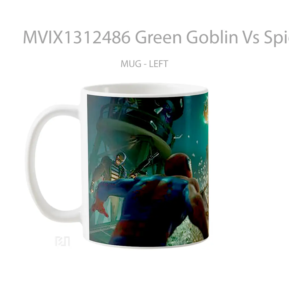 Mug Green Goblin Vs Spider Man Fortnite Gelas Superhero - All-side / Desain