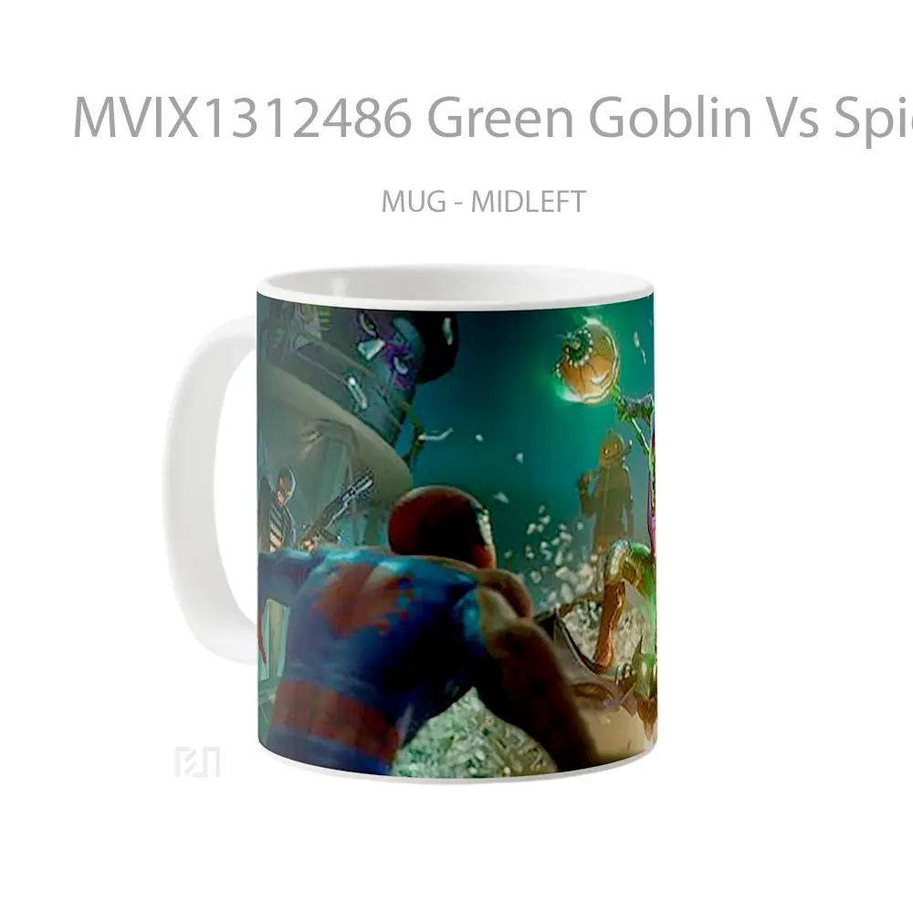 Mug Green Goblin Vs Spider Man Fortnite Gelas Superhero - All-side / Desain