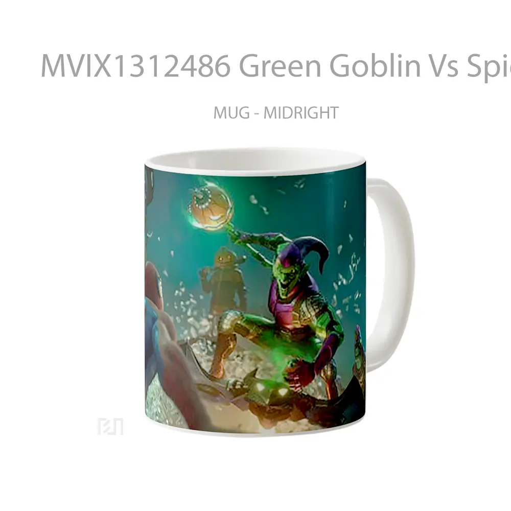 Mug Green Goblin Vs Spider Man Fortnite Gelas Superhero - All-side / Desain