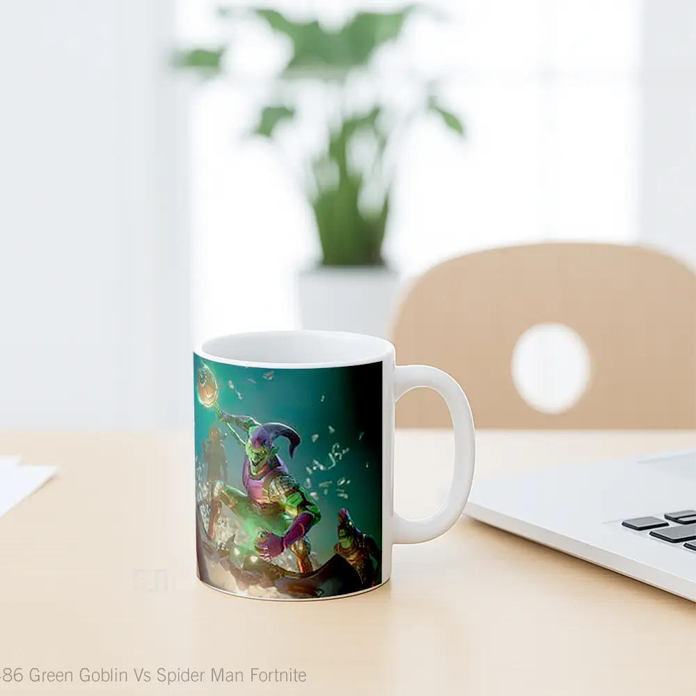 Mug Green Goblin Vs Spider Man Fortnite Gelas Superhero - All-side / Desain