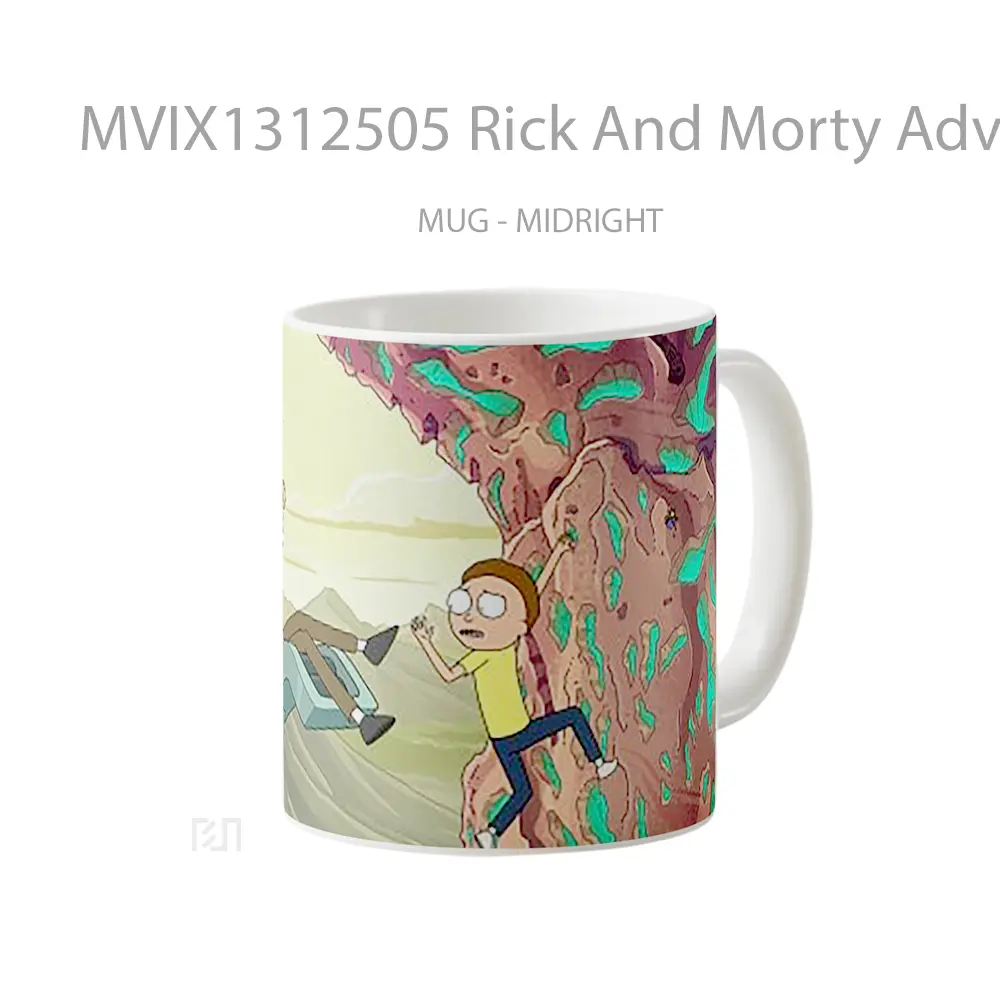 Mug Rick And Morty Adventure Gelas Kartun - All-side / Desain