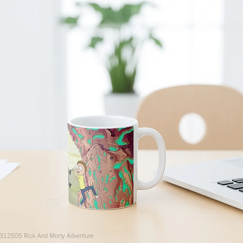 Mug Rick And Morty Adventure Gelas Kartun - All-side / Desain
