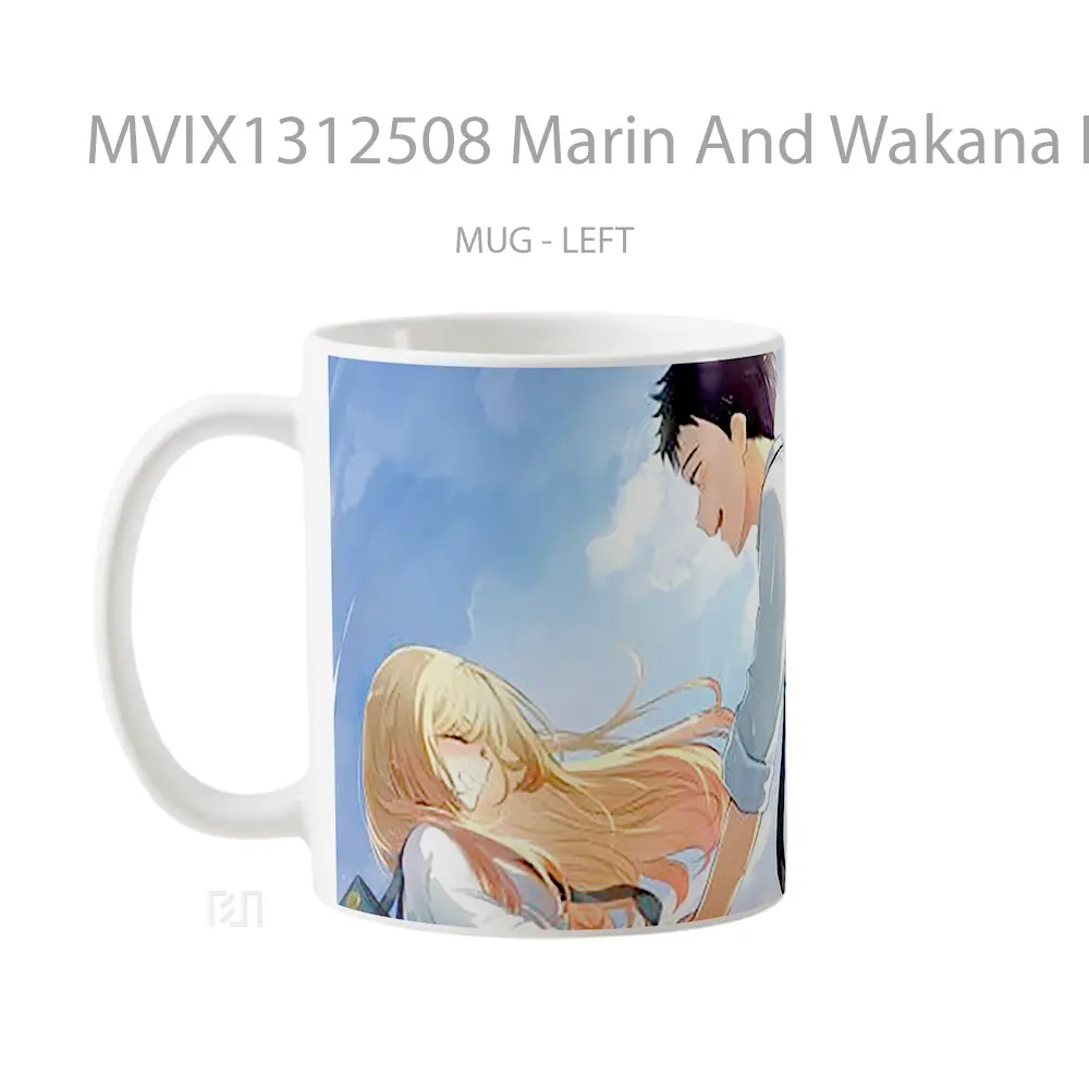 Mug Marin And Wakana From My Dress Up Darling Gelas Keramik Unik - All-side / Desain