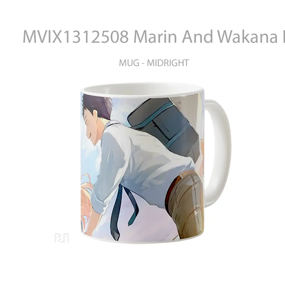 Mug Marin And Wakana From My Dress Up Darling Gelas Keramik Unik - All-side / Desain