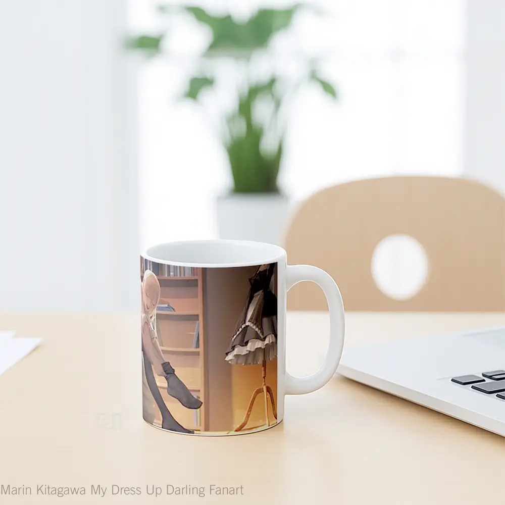 Mug Marin Kitagawa My Dress Up Darling Fanart Gelas Keramik Unik - All-side / Desain