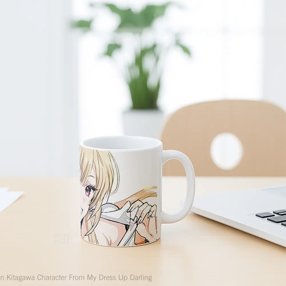 Mug Marin Kitagawa Character From My Dress Up Darling Gelas Keramik Unik - All-side / Desain