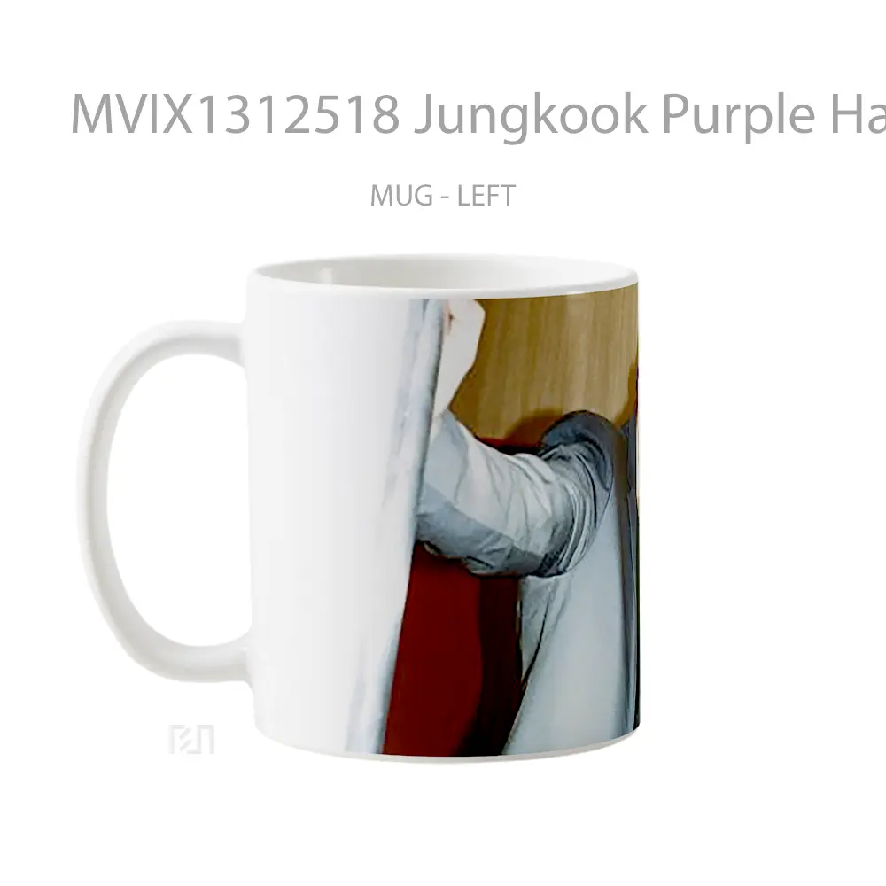 Mug Jungkook Purple Hair Butter Gelas Keramik Unik - All-side / Desain