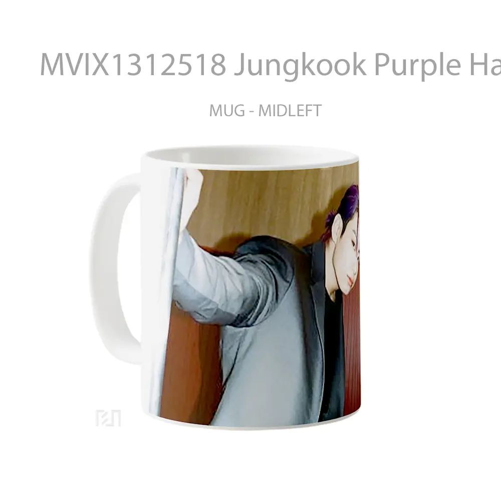Mug Jungkook Purple Hair Butter Gelas Keramik Unik - All-side / Desain