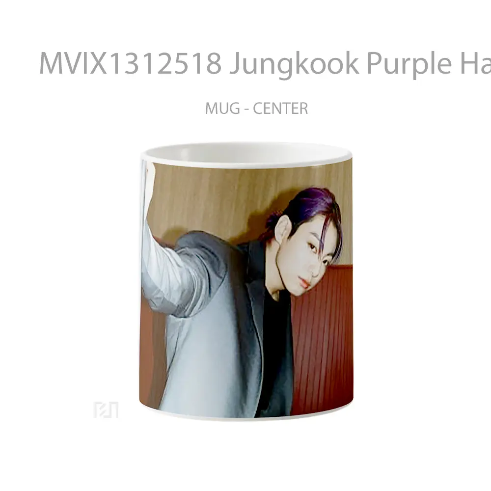 Mug Jungkook Purple Hair Butter Gelas Keramik Unik