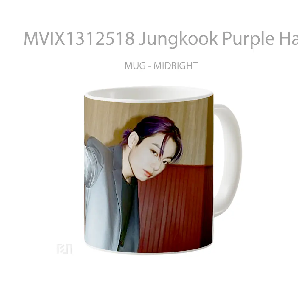 Mug Jungkook Purple Hair Butter Gelas Keramik Unik - All-side / Desain
