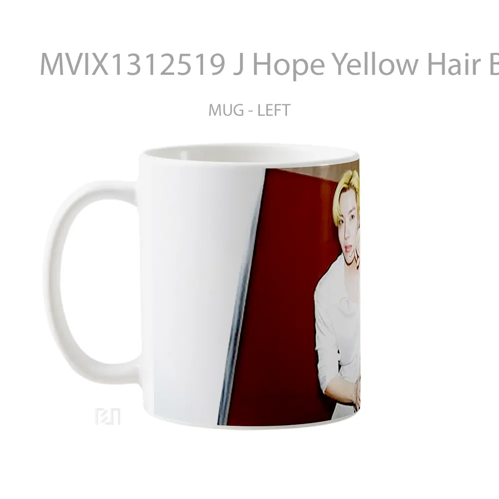 Mug J Hope Yellow Hair Butter Gelas Keramik Unik - All-side / Desain