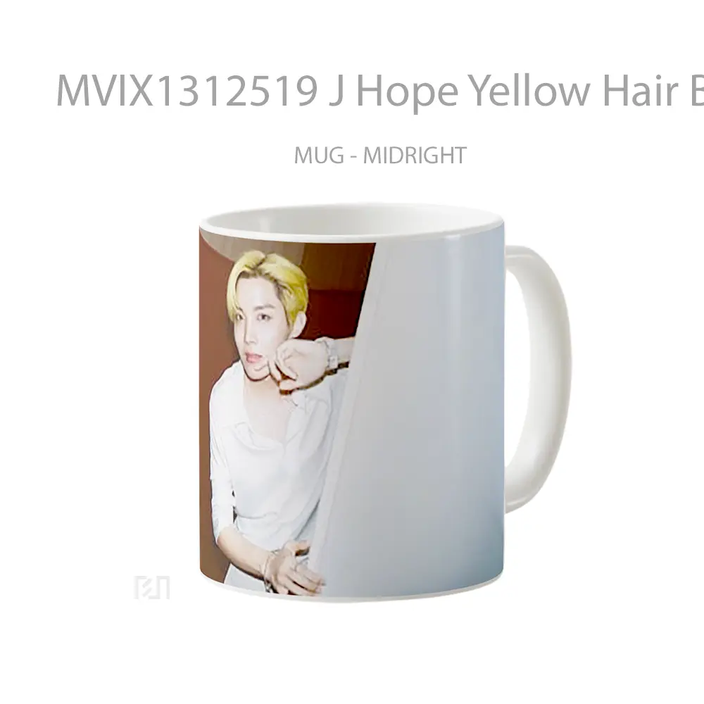 Mug J Hope Yellow Hair Butter Gelas Keramik Unik - All-side / Desain
