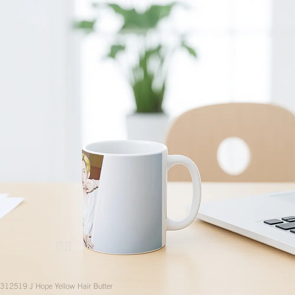 Mug J Hope Yellow Hair Butter Gelas Keramik Unik - All-side / Desain
