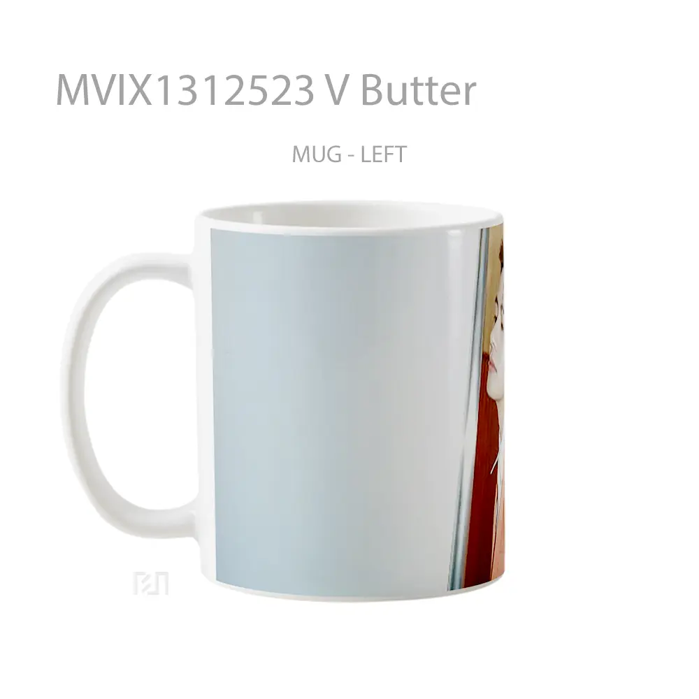Mug V Butter Gelas Keramik Unik - All-side / Desain