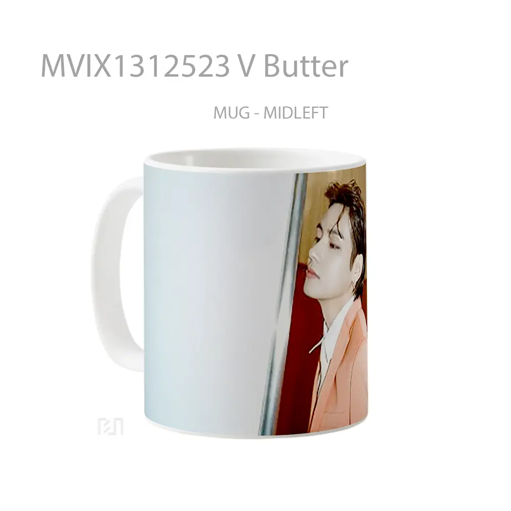 Mug V Butter Gelas Keramik Unik - All-side / Desain
