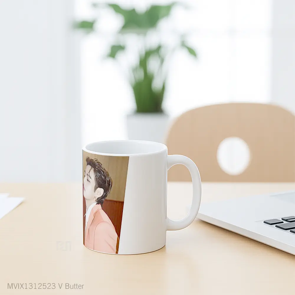 Mug V Butter Gelas Keramik Unik - All-side / Desain