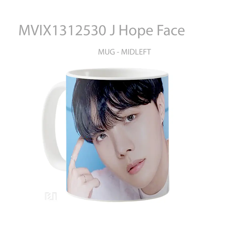 Mug J Hope Face Gelas Keramik Unik - All-side / Desain