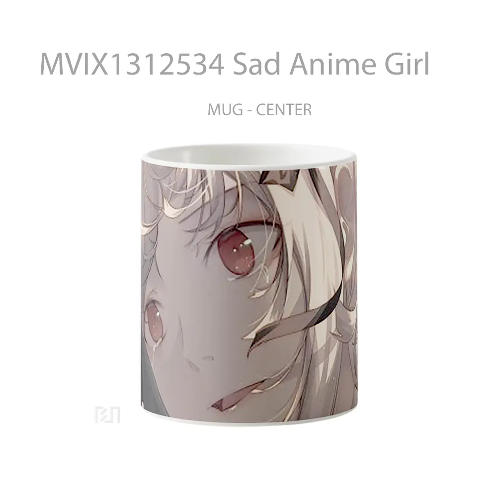 Mug Sad Anime Girl Cangkir Anime