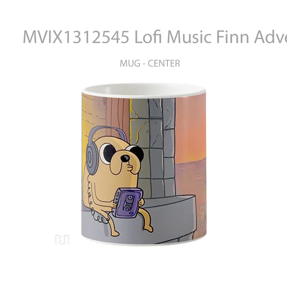 Mug Lofi Music Finn Adventure Time Gelas Kartun