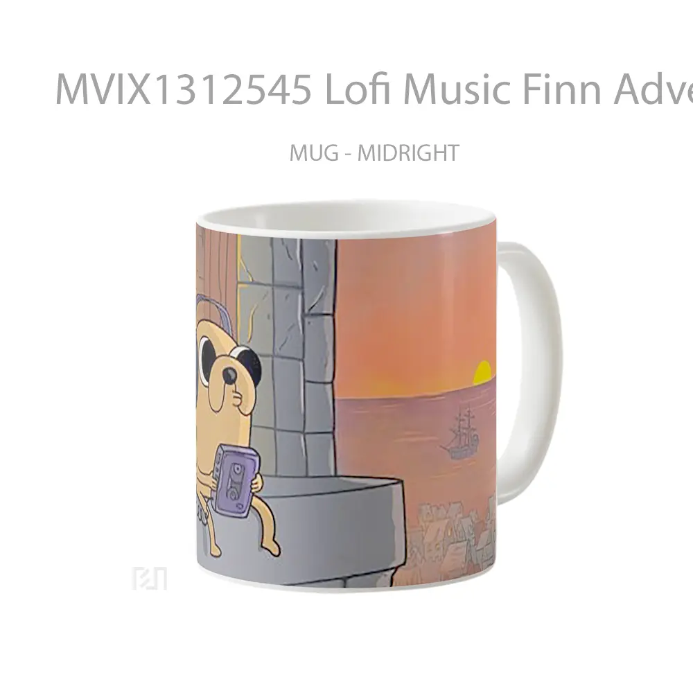 Mug Lofi Music Finn Adventure Time Gelas Kartun - All-side / Desain