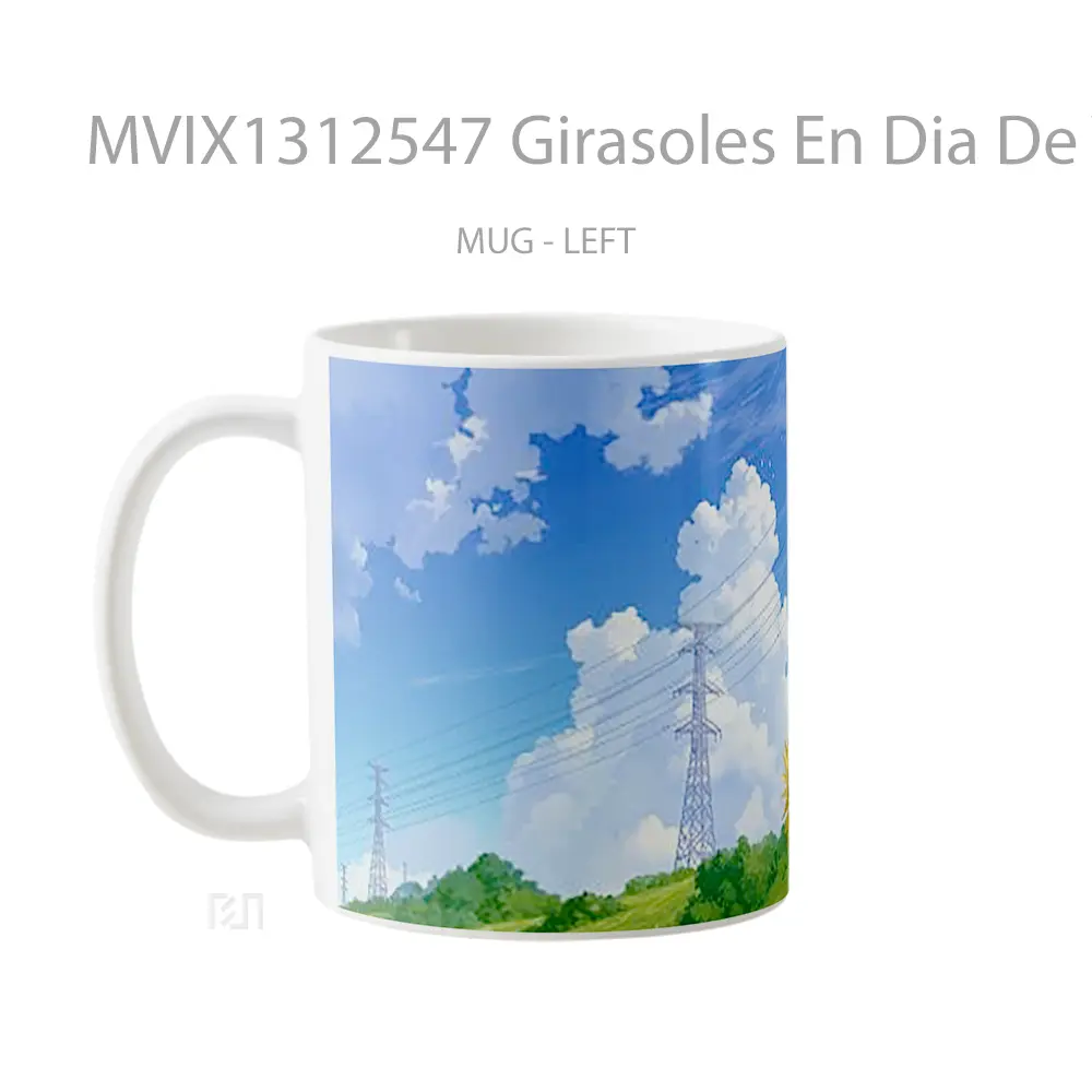Mug Girasoles En Dia De Verano Anime Cangkir Anime - All-side / Desain