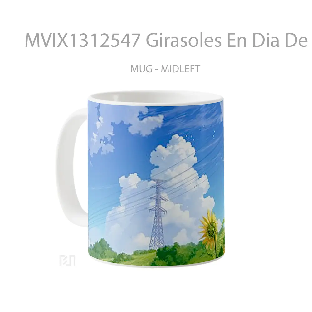 Mug Girasoles En Dia De Verano Anime Cangkir Anime - All-side / Desain