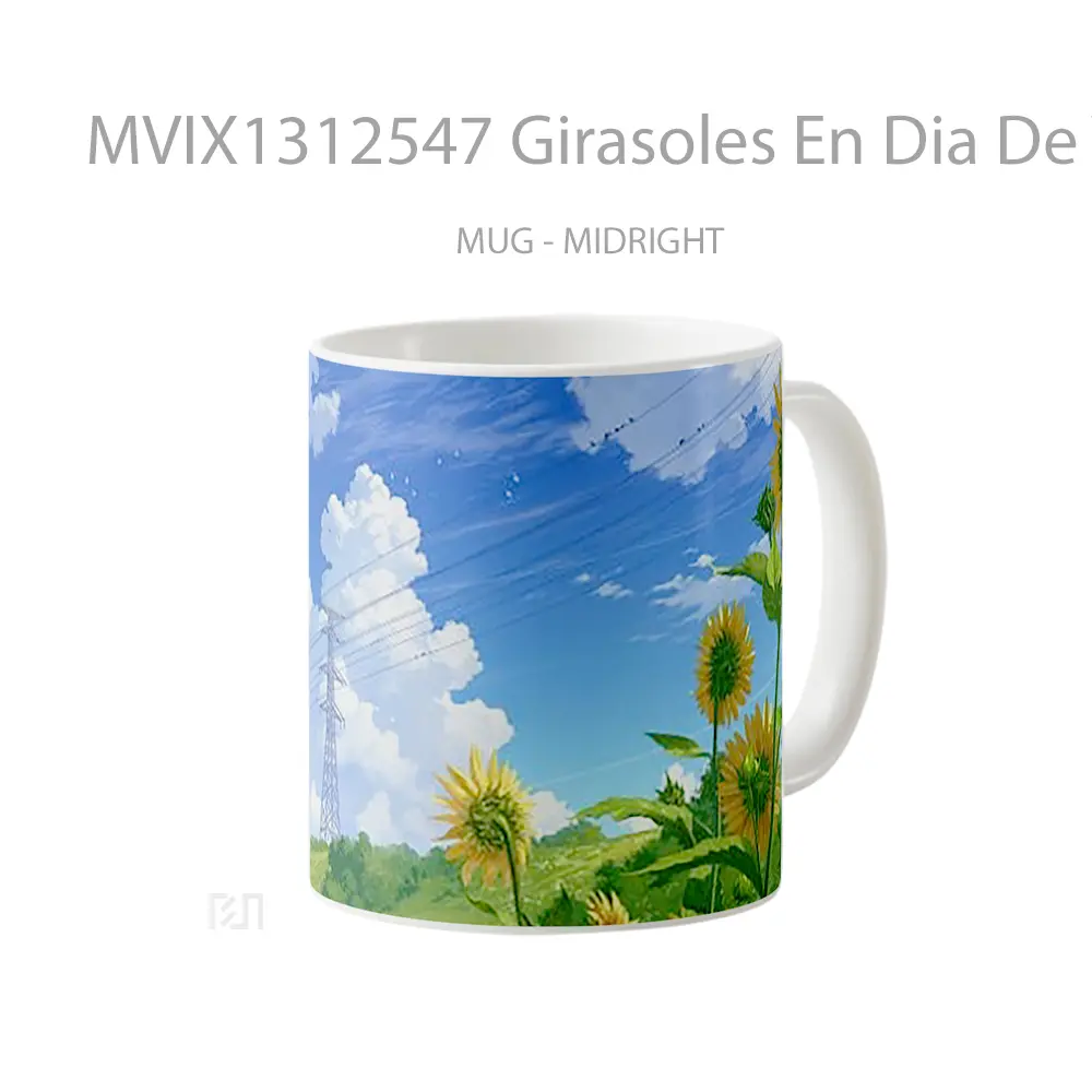 Mug Girasoles En Dia De Verano Anime Cangkir Anime - All-side / Desain