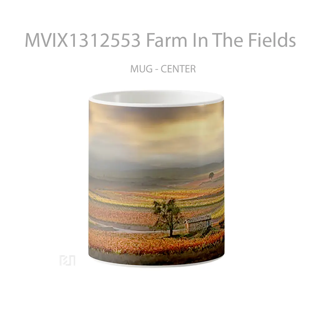 Mug Farm In The Fields Gelas Pemandangan Alam