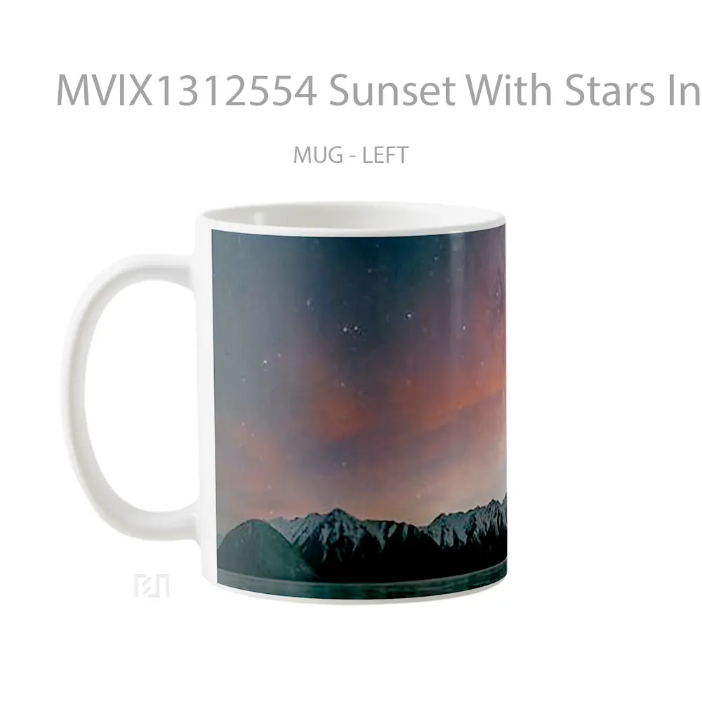 Mug Sunset With Stars In New Zeland Gelas Pemandangan Alam - All-side / Desain